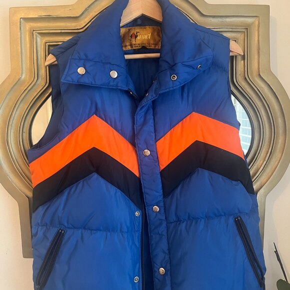 Vintage 60s 70s Camel Down Goose Down Puffer Vest - Picture 7 of 7